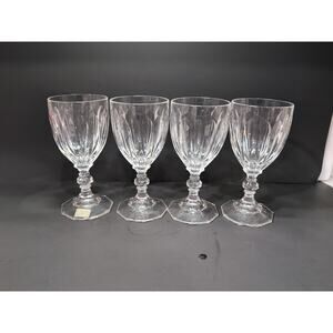 Mikasa Richelieu Wine Glasses, Set of 4 Water Goblets, Vintage Stemware, Germany